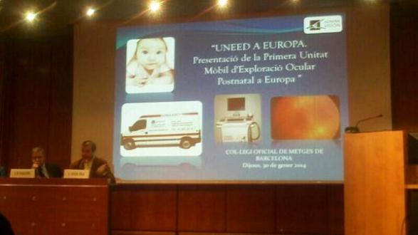 Presentació de la primera unitat mòbil de diagnòstic ocular postnatal d’Europa UNEED